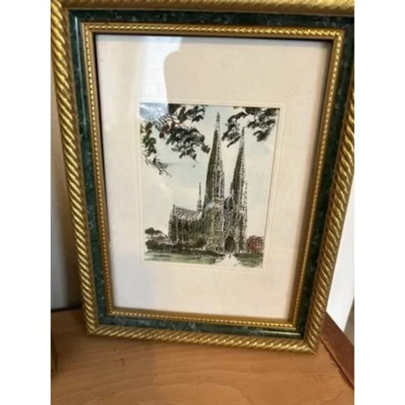 2 Vienna Austria Landmark Frame Prints Votivkitche And Mozart Monument 5x7's - Picture 2 of 11